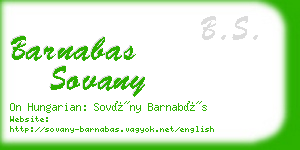 barnabas sovany business card